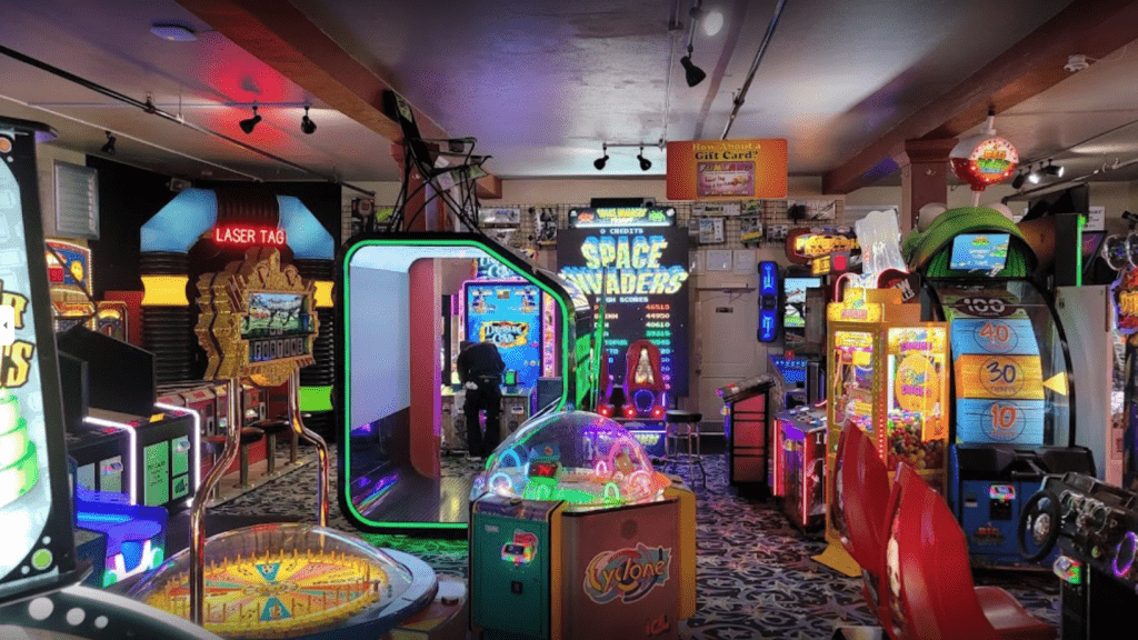 Arcade near the beach in Long Beach Washington at our hotel in Long Beach Washington at Chautauqua Resort