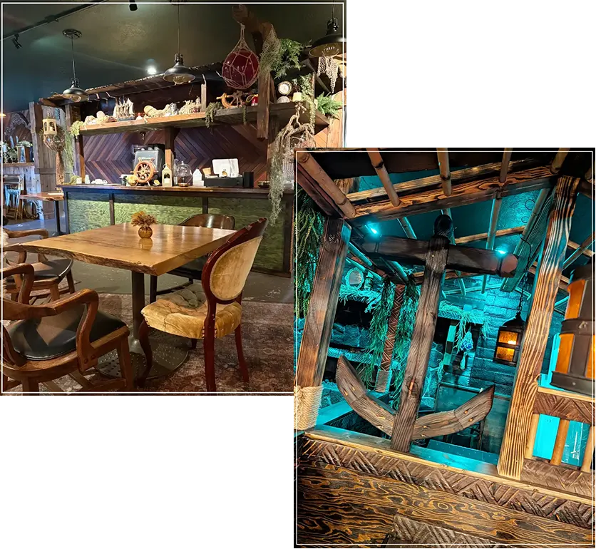 Dark Harbour restaurant and tiki bar interior