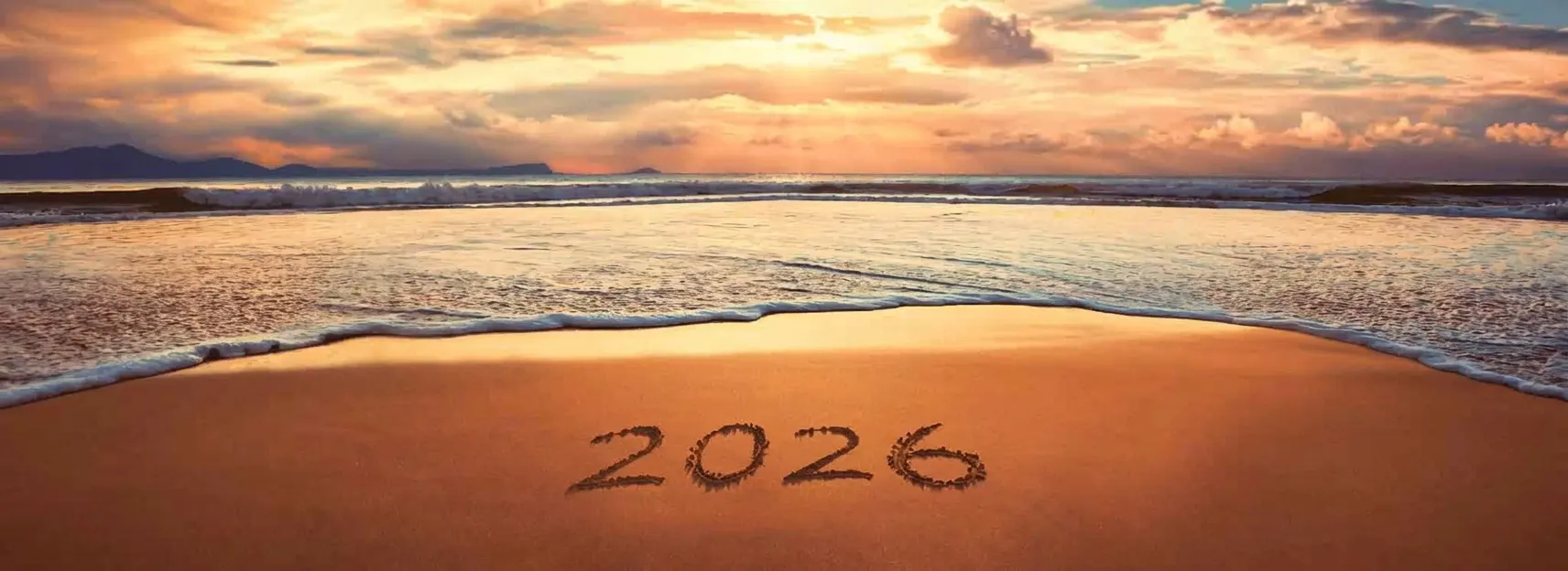 Upcoming events written in the sand at Long Beach, Washington