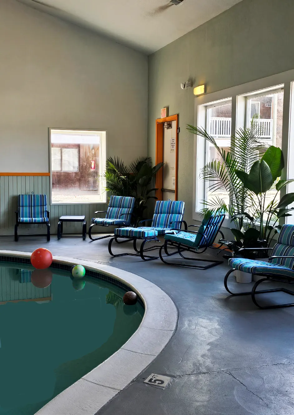 Heated indoor pool at Chautauqua Resort